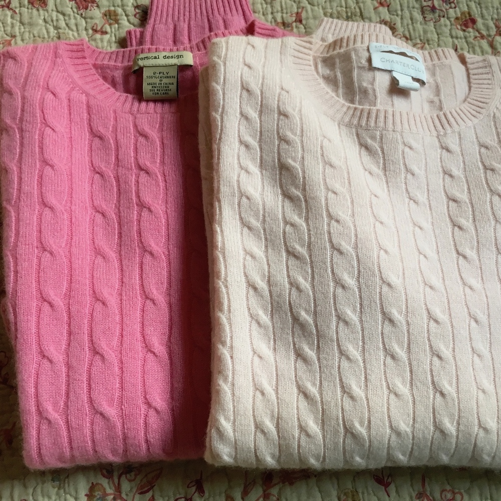 2 Cashmere Cable Sweaters